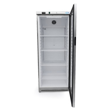 Maxima - Réfrigérateur - 600L - en acier inoxydable - avec porte en verre