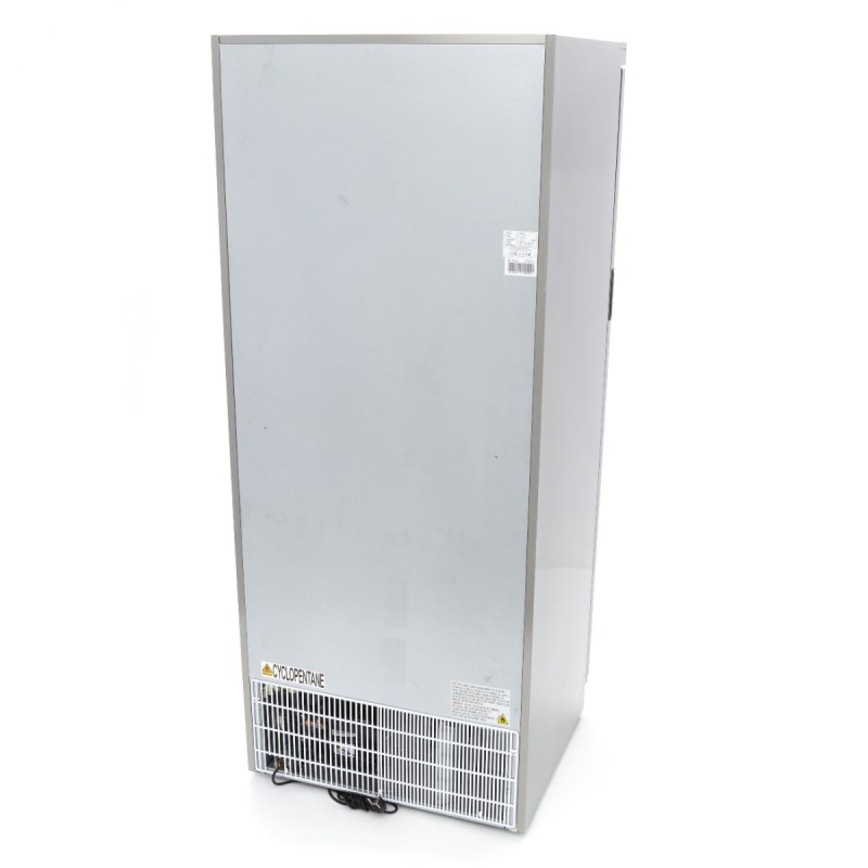 Maxima - Congélateur - 600L - en acier inoxydable - avec porte en verre