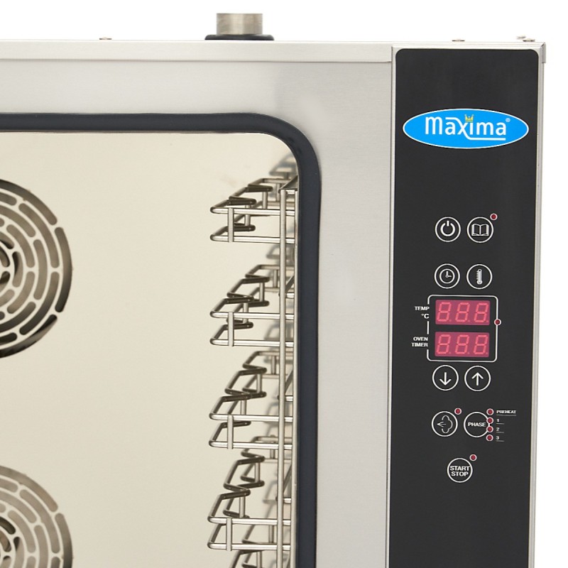 Maxima - Four mixte vapeur - 10 plateaux GN 1/1 - Écran numérique