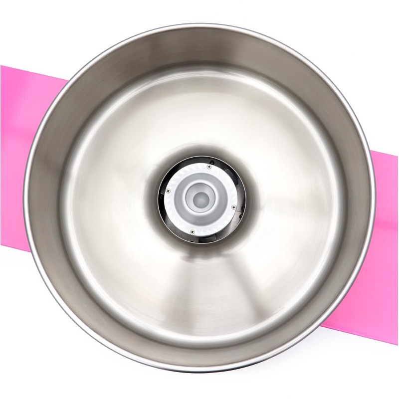 Maxima - Machine à barbe à papa - diamètre 52cm - Rose - avec chariot