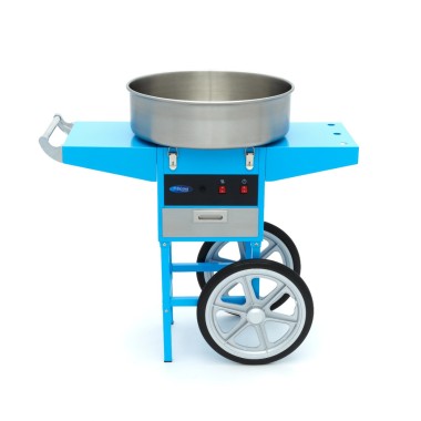 Maxima - Machine à barbe à papa - diamètre 52 cm - Bleu - avec chariot
