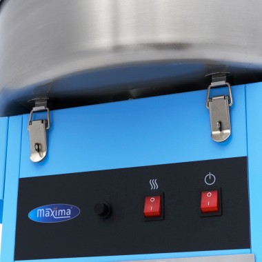 Maxima - Machine à barbe à papa - diamètre 52 cm - Bleu - avec chariot