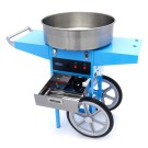Maxima - Machine à barbe à papa - diamètre 52 cm - Bleu - avec chariot