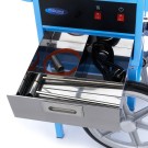 Maxima - Machine à barbe à papa - diamètre 52 cm - Bleu - avec chariot