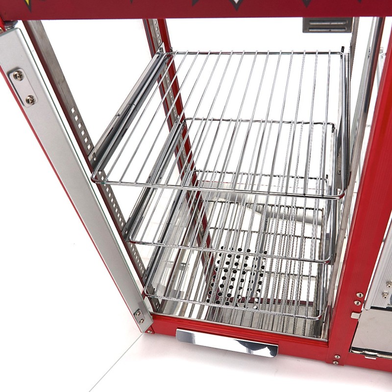 Maxima - Machine à pop-corn - 150 g - avec vitrine de maintien au chaud
