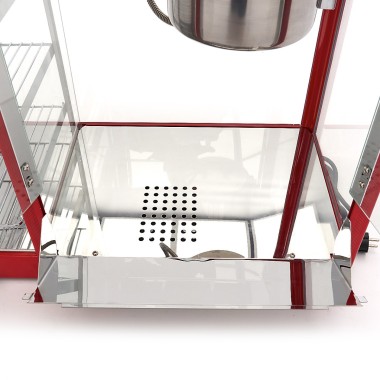 Maxima - Machine à pop-corn - 150 g - avec vitrine de maintien au chaud