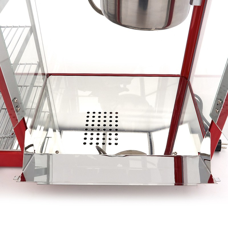Maxima - Machine à pop-corn - 150 g - avec vitrine de maintien au chaud