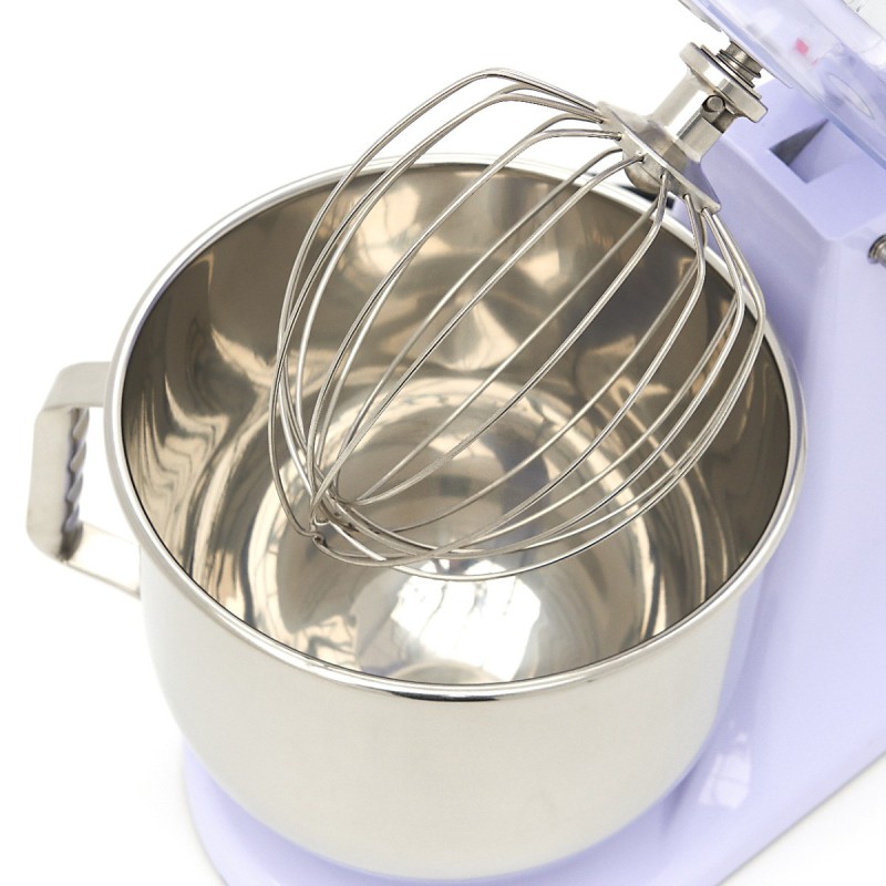 Maxima - Batteur sur socle - 7 L - Jusqu'à 2 kg de pâte - Lilas