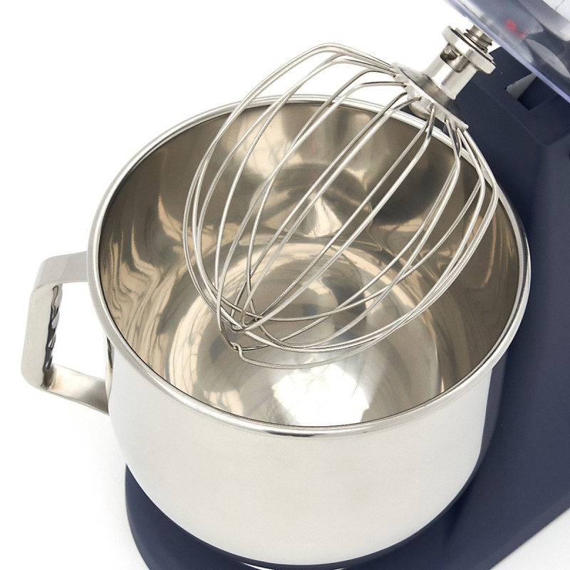 Maxima - Batteur sur socle 7L - Jusqu'à 2kg de pâte - Bleu inox