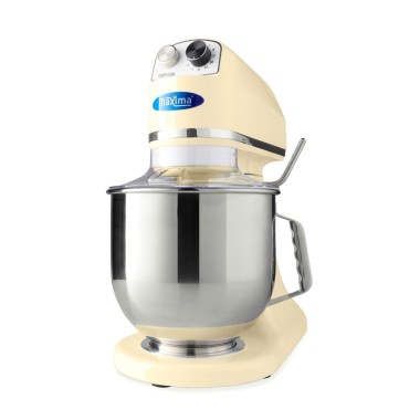 Maxima - Batteur sur socle - 7L - Jusqu'à 2kg de pâte - Ivoire