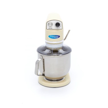 Maxima - Batteur sur socle - 7L - Jusqu'à 2kg de pâte - Ivoire