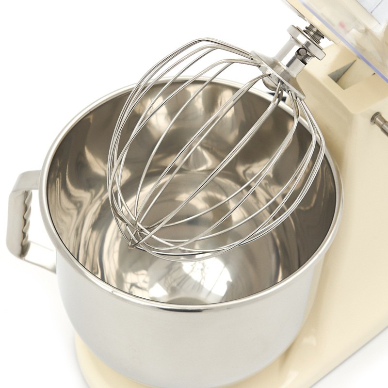 Maxima - Batteur sur socle - 7L - Jusqu'à 2kg de pâte - Ivoire