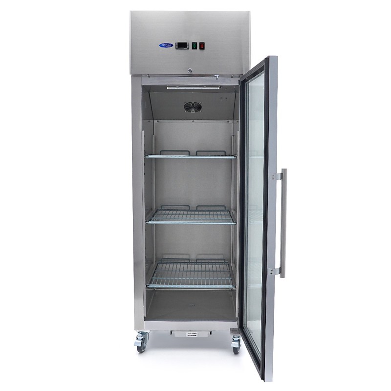 Maxima - Réfrigérateur 600L - 3 étagères réglables - Porte verre - GN 2/1