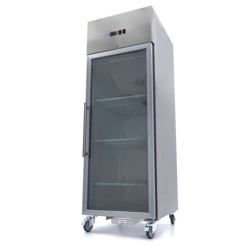 Maxima - Congélateur 600L - 3 étagères réglables - Porte verre - GN 2/1