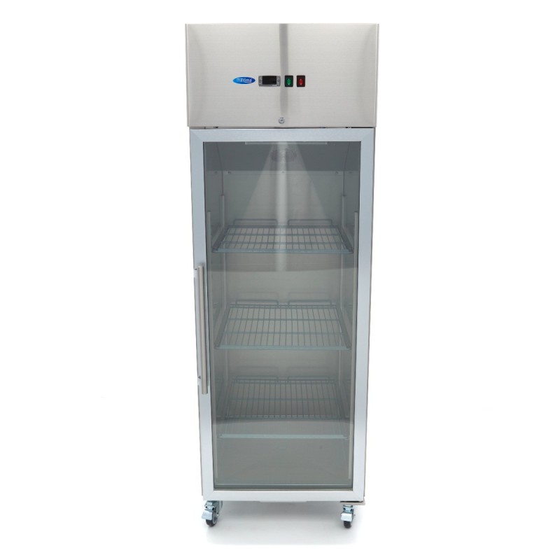 Maxima - Congélateur 600L - 3 étagères réglables - Porte verre - GN 2/1