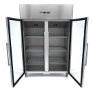 Maxima - Réfrigérateur - 1200L - 6 étagères - Inox - Porte verre - GN 2/1