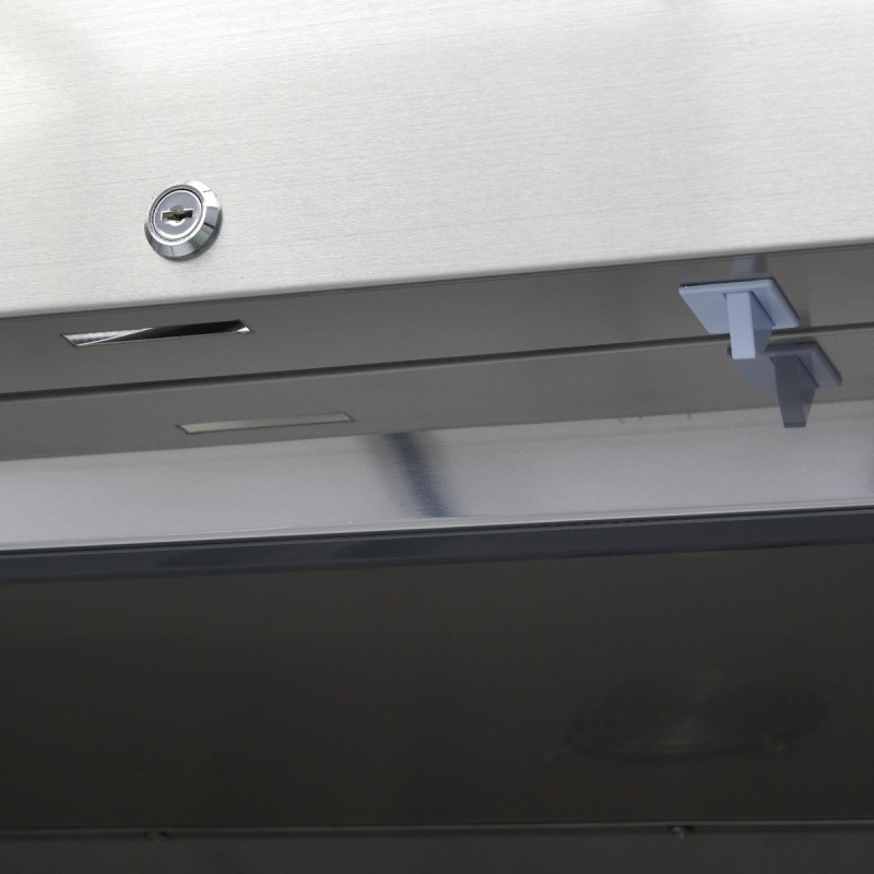 Maxima - Réfrigérateur - 1200L - 6 étagères - Inox - Porte verre - GN 2/1