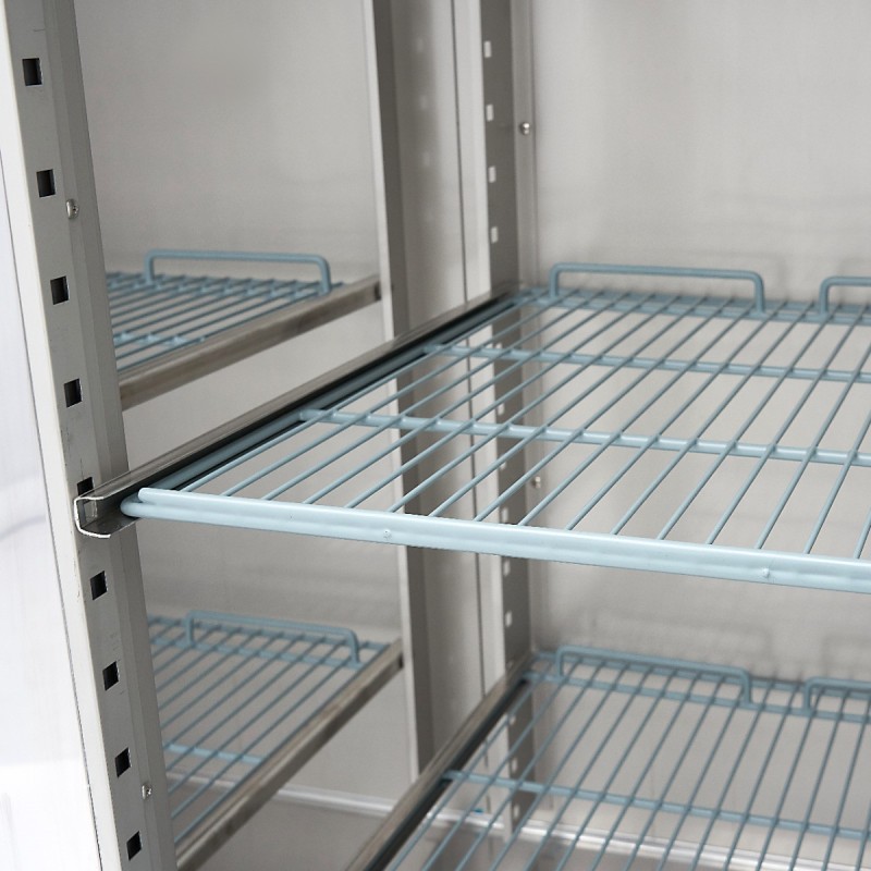 Maxima - Réfrigérateur - 1200L - 6 étagères - Inox - Porte verre - GN 2/1