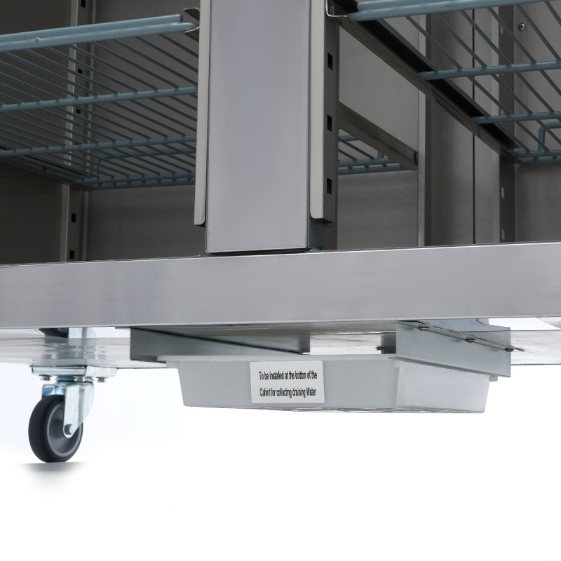 Maxima - Réfrigérateur - 1200L - 6 étagères - Inox - Porte verre - GN 2/1