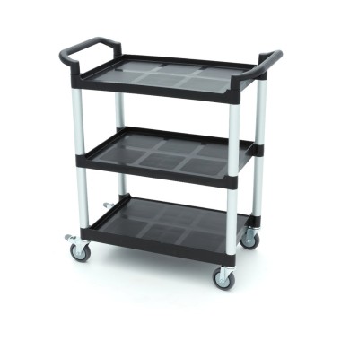 Maxima - Chariot de service - 3 étagères en plastique - 86.5 x 42.5 cm