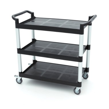 Maxima - Chariot de service - 3 étagères plastique - 103x50.5 cm