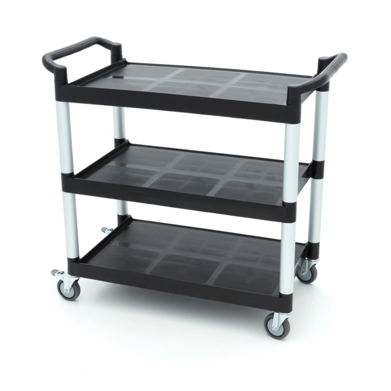 Maxima - Chariot de service - 3 étagères plastique - 103x50.5 cm