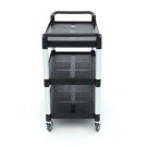 Maxima - Chariot de service - 3 étagères plastique - 103x50.5 cm