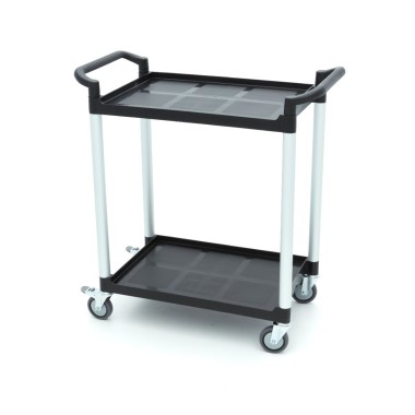 Maxima - Chariot de service - 2 étagères plastique - 86.5x42.5 cm