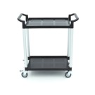 Maxima - Chariot de service - 2 étagères plastique - 86.5x42.5 cm