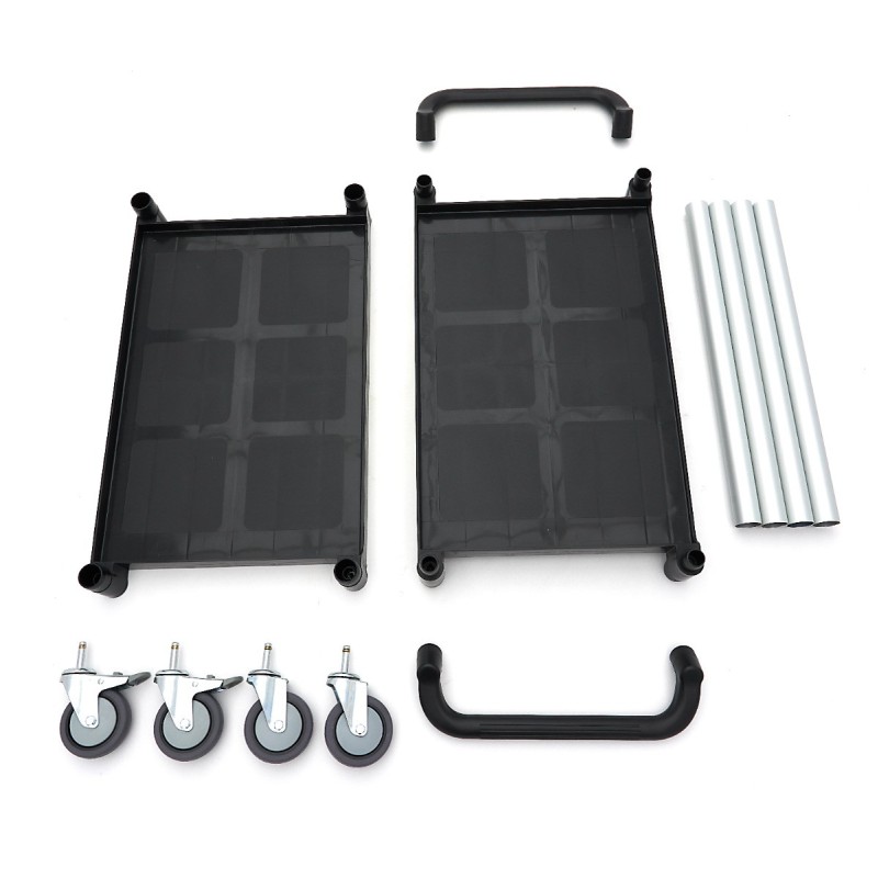 Maxima - Chariot de service - 2 étagères plastique - 86.5x42.5 cm
