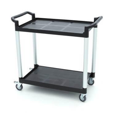Maxima - Chariot de service - 2 étagères en plastique - 103 x 50.5 cm