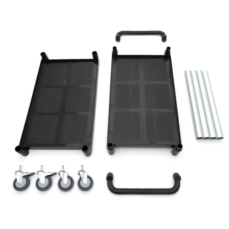 Maxima - Chariot de service - 2 étagères en plastique - 103 x 50.5 cm