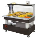 DIAMOND - Buffet chauffant mural bain marie 4x GN1/1-150