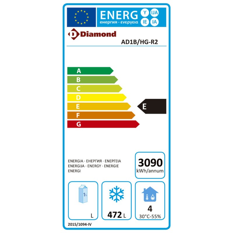 DIAMOND - Armoire de congélation ventilée 700 litres - porte  GN