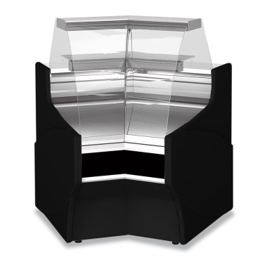 DIAMOND - Angle fermé 45° neutre vitre basse – noir