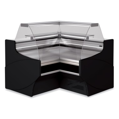DIAMOND - Angle fermé 90° ventilé vitre basse – noir