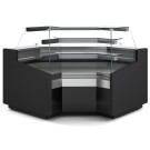 DIAMOND - Angle fermé 90° ventilé vitre basse 3 faces – noir