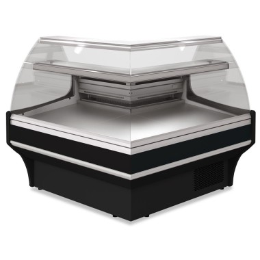 DIAMOND - Angle ouvert 90° ventilé vitre basse – noir