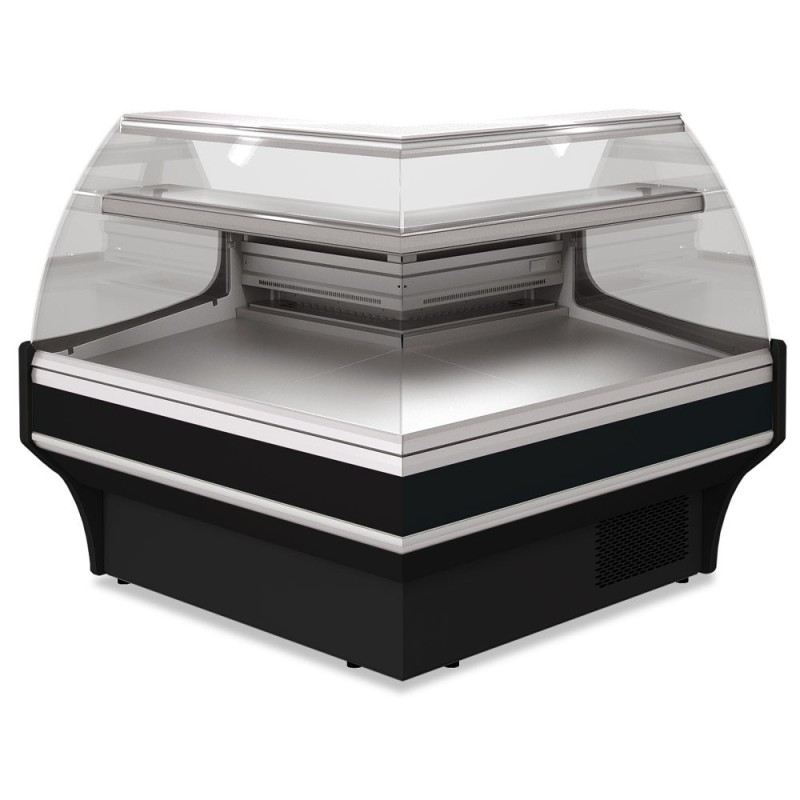 DIAMOND - Angle ouvert 90° ventilé vitre basse – noir