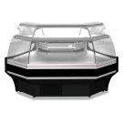 DIAMOND - Angle ouvert 90° ventilé vitré basse 3 faces – noir