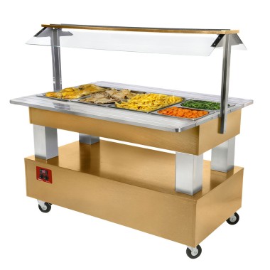 DIAMOND - Buffet chauffant bain marie 4x GN 1/1-150