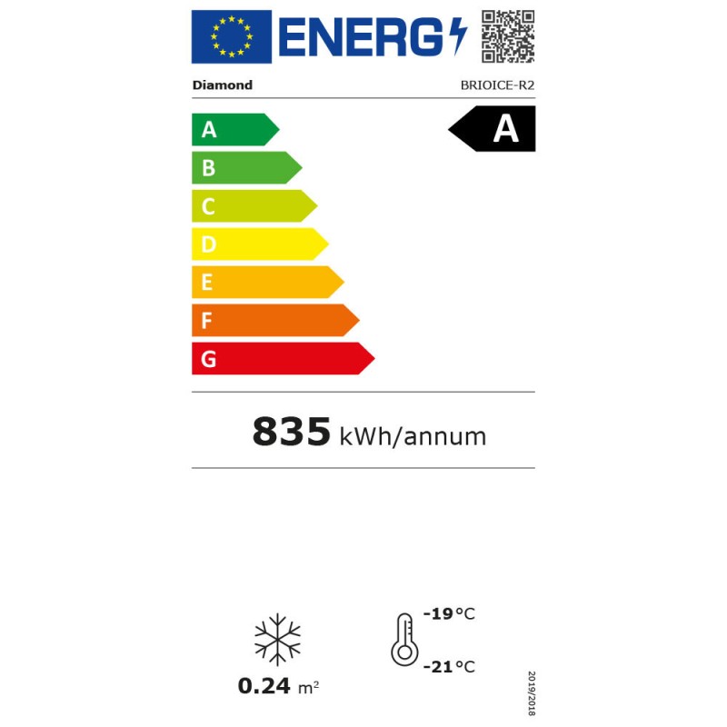 DIAMOND - Comptoir présentoir pour crème glacée 170 litres