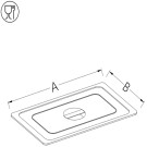 DIAMOND - Couvercle  inox avec poignée standard 1/2