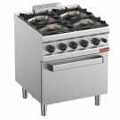 DIAMOND - Fourneau gaz 4 feux vifs - four gaz GN 2/1