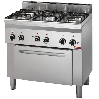 DIAMOND - Fourneau 5 feux gaz et four à convection électrique