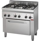 DIAMOND - Fourneau 5 feux gaz et four à convection électrique
