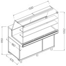 Vitrine snack chaud- sec vitre haute groupe+ reserve - Diamond