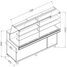 Vitrine snack chaud -sec vitres hautes +groupe - Diamond