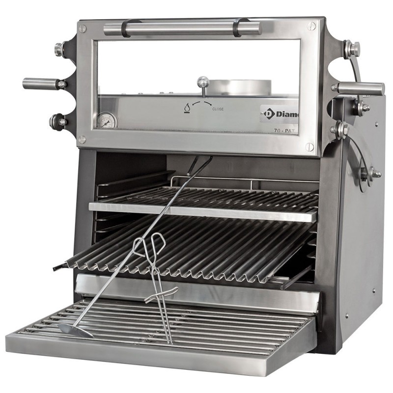 DIAMOND - Four- barbecue  à charbon GN1/1 - porte