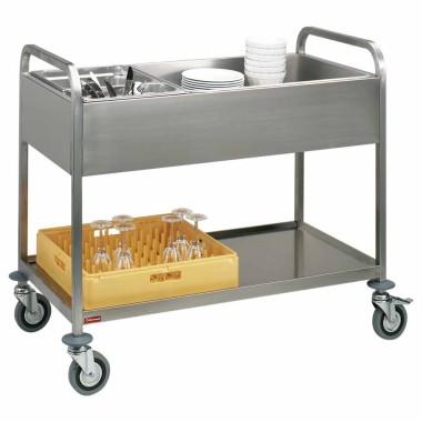DIAMOND - Chariot de dressage inox 3x GN 1/1 tablette